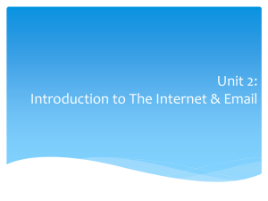 Unit 2 - Internet & Email - Namibia University of Science and