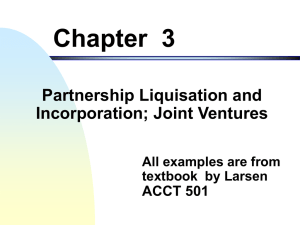 Chapter 3 Partnership LIquidation and Incorporation