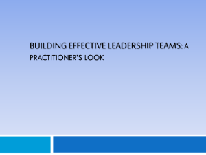 Building Effective Instructional Leadership Teams