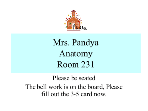 Mrs. Pandya Anatomy 6th Period Room 325