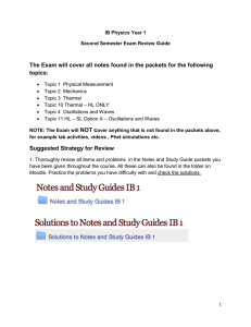 Semester Exam 2 Review Guide 2014