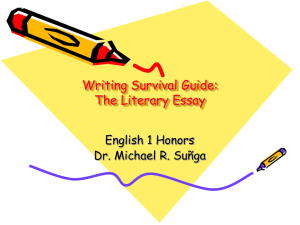 Writing Survival Guide: The Expository Essay