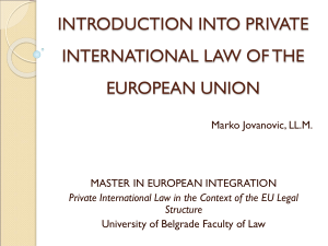 introduction into private international law of the european union