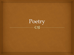 Poetry - NVHS English I