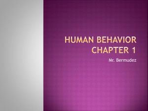 HUMAN BEHAVIOR Chapter 1