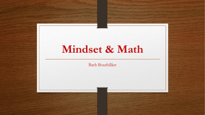 Mindset & Math - Barb Bouthillier, Grand Rapids Community College
