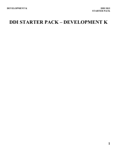 ddi starter pack – development k