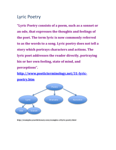 Lyric poems - Blog 44 Sites