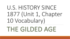 U.S. HISTORY SINCE 1877 (Unit 1, Chapter 10 Vocabulary)