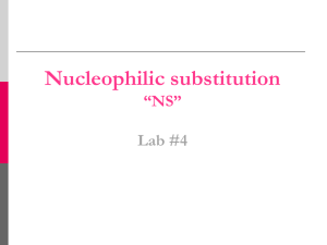 Nucleophilic substitution of alkyl halides Reactions