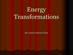 Powerpoint: Energy Transformations