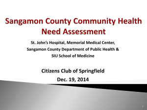 Sangamon County Community Health Need