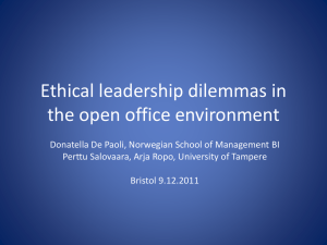 Ethical dilemmas in the open office environment