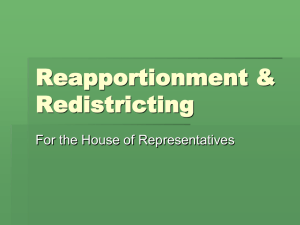 Reapportionment & Redistricting
