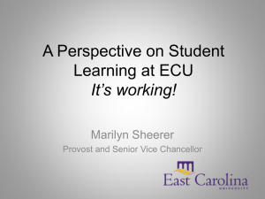 Our growth in assessment! - East Carolina University