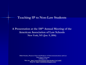 Teaching IP to Non-Law Students A Presentation