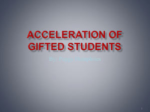 Acceleration of Gifted Students