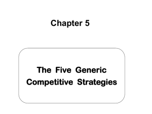 Chapter 5 - Generic Strategies