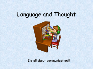 Language and Thought - AP Psychology Community
