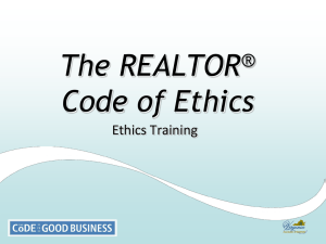 The REALTOR® Code of Ethics - Virginia Association of Realtors