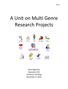 Multigenre Research Project
