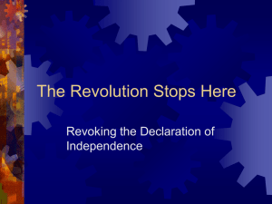 The Revolution Stops Here: Revoking the Declaration of
