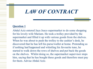 LAW OF CONTRACT Answer: (Continuation)