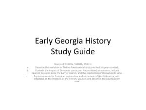 Early Georgia History Study Guide