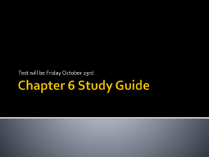 Chapter 6 Study Guide Review