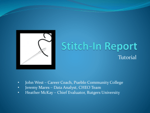 Stitch-In Report