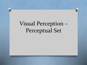 Visual Perception * Perceptual Set