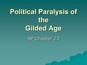 Political Paralysis of the Gilded Age