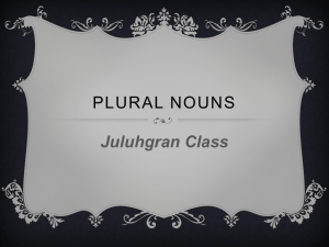 Plural Rules - Rosebank Public School