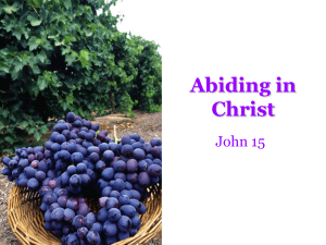 Abiding in Christ - The Baptist Start Page