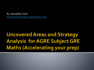 Uncovered Areas for AGRE Subject GRE Maths