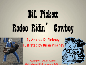 Bill Pickett Rodeo Ridin' Cowboy