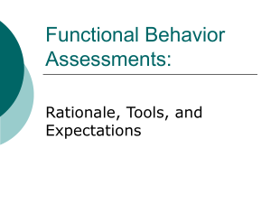 Functional Behavior Assessment Powerpoint Presentation