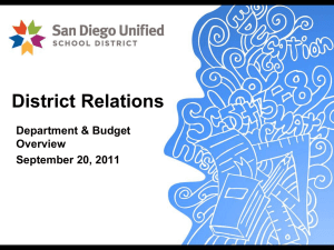 District Relations-Budget Presentations, 9-20