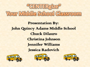 “CENTERgize” Your Middle School Classroom