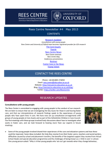 Rees Centre's Newsletter #4 from May 2013