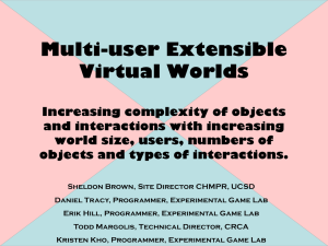 Multi-User Virtual Worlds Accomplishments