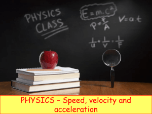 Velocity-time graphs - iGCSE Science Courses