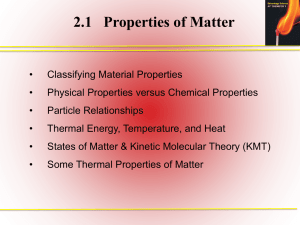 2.1 Properties of Matter