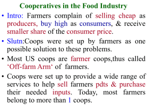 Cooperatives in the Food Industry