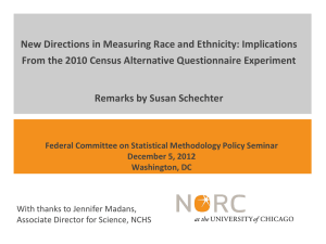 New Directions in Measuring Race and Ethnicity