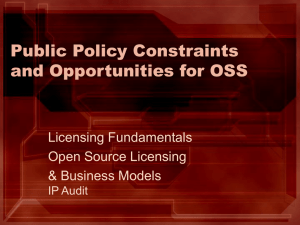 Public Policy Constraints and Opportunities for Open Source