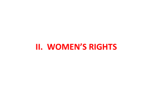 Women's Rights - Walsingham Academy