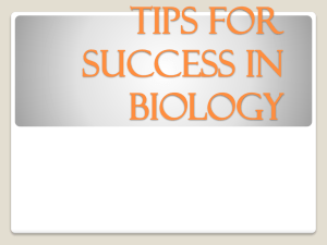 Biology Study Tips - North Allegheny School District