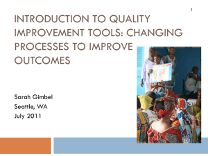 Quality Improvement Methodology, Workflow Redesign and