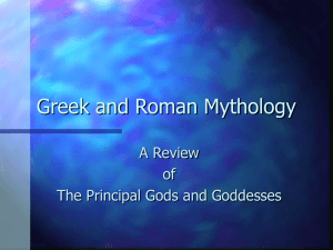 Greek and Roman Mythology - North Andover Public Schools
